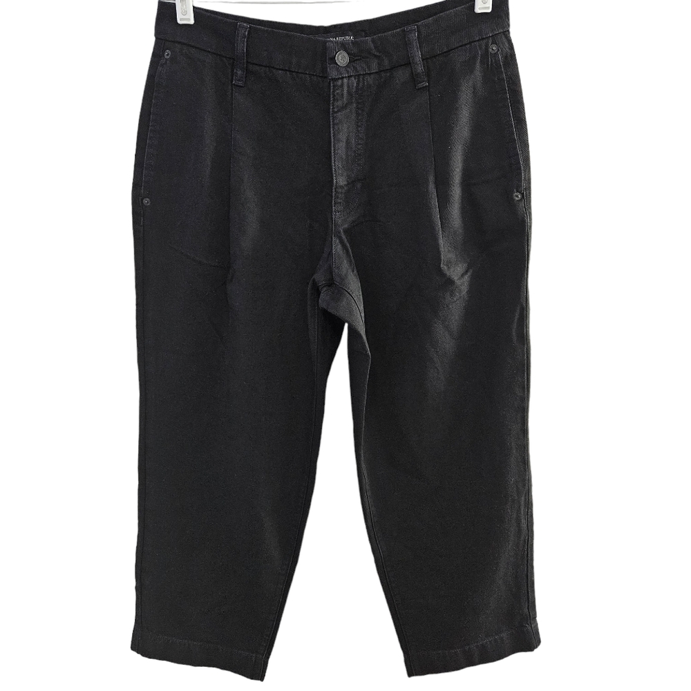 Banana Republic Mid-Rise Black Jeans Straight Leg Stretch Denim Pants